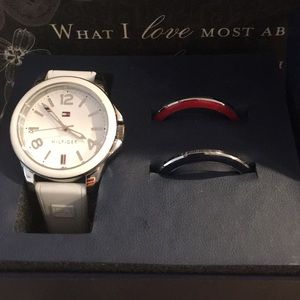 White Silicone Tommy Hilfiger Watch.